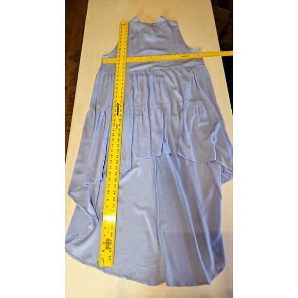 Fantastic Fawn Pastel Blue High Low Tiered Midi Dress Sleeveless M Boho 3375 - Picture 6 of 7